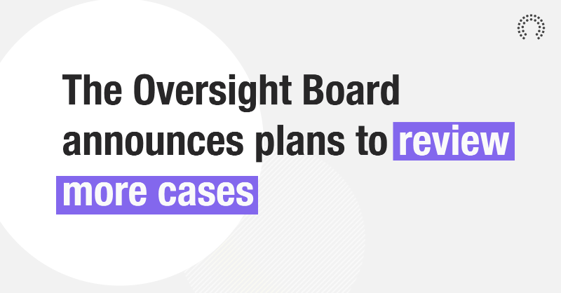 OversightBoard's tweet photo. Today, we are announcing significant changes to allow us to review more cases faster than before. 

Moving forward, in addition to our standard decisions and policy advisory opinions, we will also be publishing expedited decisions and summary decisions.