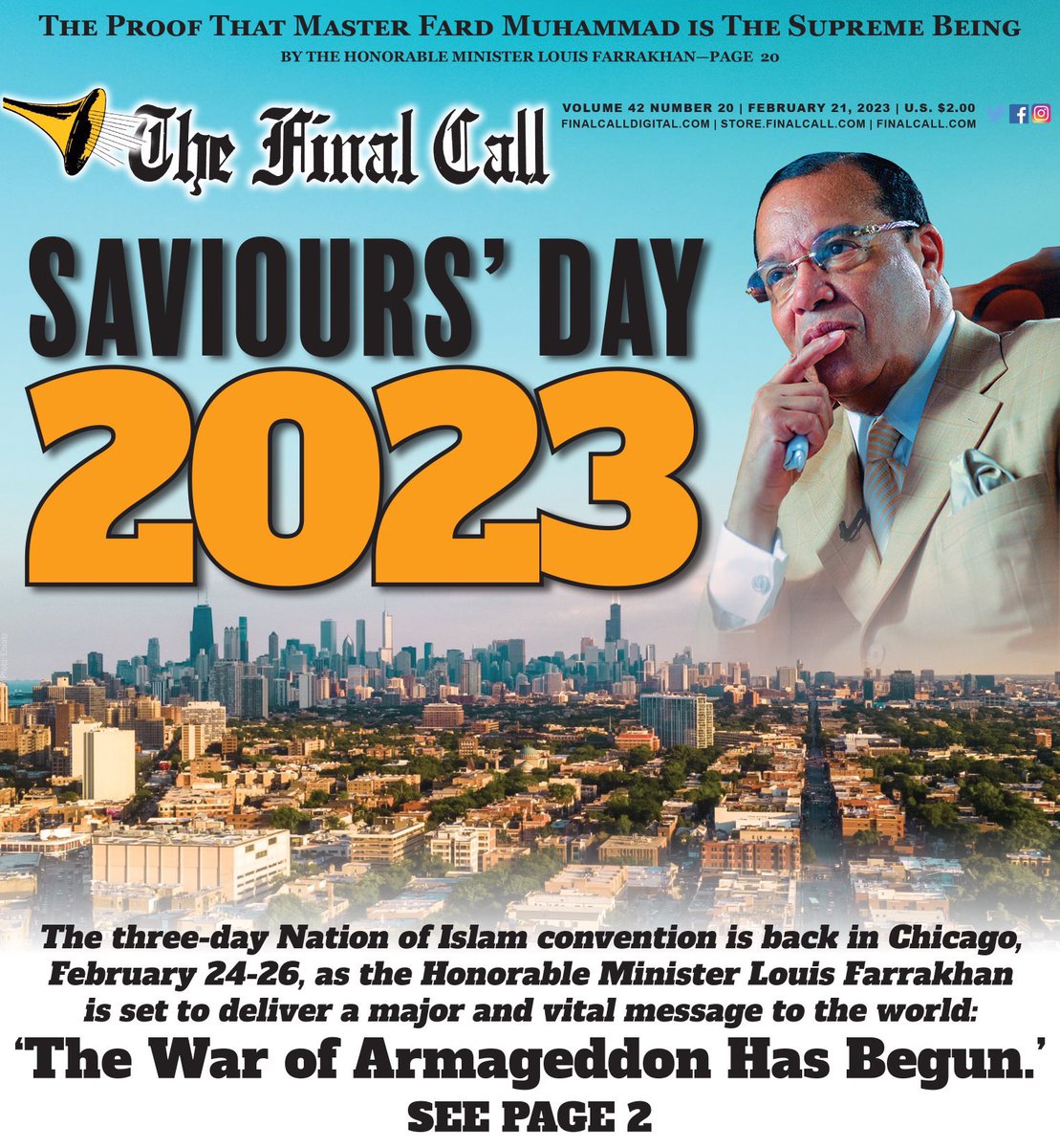 w1seone25's tweet photo. The Proof That Master Fard Muhammad Is The Supreme Being ~The Hon Min Louis #Farrakhan
🎺 THE FINAL CALL
Saviours’ Day 2023
https://t.co/LZFBtIjfok or call 866-602-1230 x 200 or your local FOI Brothers #TheFinalCall #FinalCallDigital #BlackHistoryMonth https://t.co/Xpis61NbnD