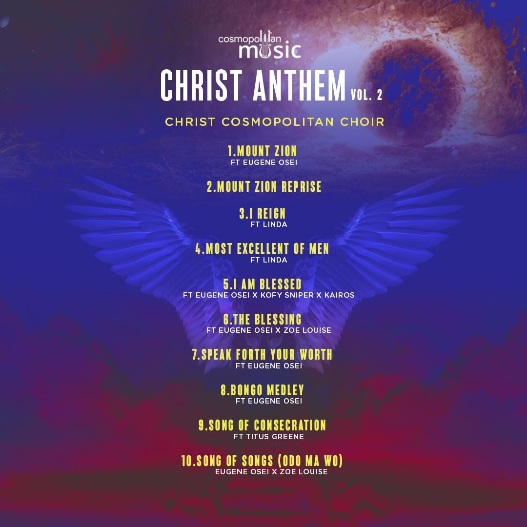 ChristCosmoInc's tweet photo. ARE YOU READY FOR GOOD MUSIC!💃🏾🕺🏽

Our playlist is ready!!!⏯️
Get your speakers 🔊 and earphones 🎧 ready!!!
Tonight at 6PM(GMT) the latest album by Christ Cosmopolitan Choir goes live on all streaming platforms!
The sound from heaven to carry you through 2023 is here! https://t.co/hnzrqDnP7g
