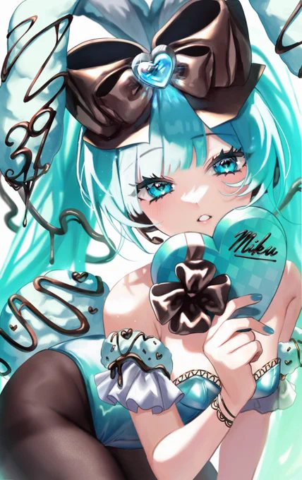 バニーチョコミントミク #バレンタイン 