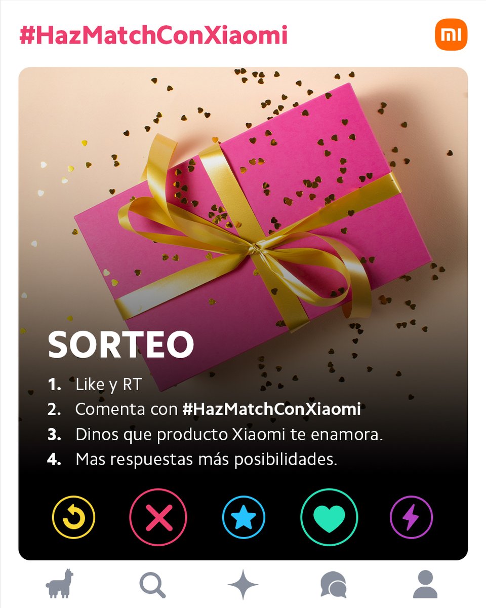 XiaomiEspana's tweet photo. ¡SORTEO! ❤️‍🔥💘
Si aún no has hecho match y en este #SanValentín solo te apetece llorar,
#HazMatchConXiaomi y gana un increíble premio sorpresa. 🎁

1⃣Like y RT
2⃣Comenta con #HazMatchConXiaomi 
3⃣Dinos qué producto Xiaomi te enamora. 
4⃣Más respuestas más posibilidades. https://t.co/6bbQxwpwdi