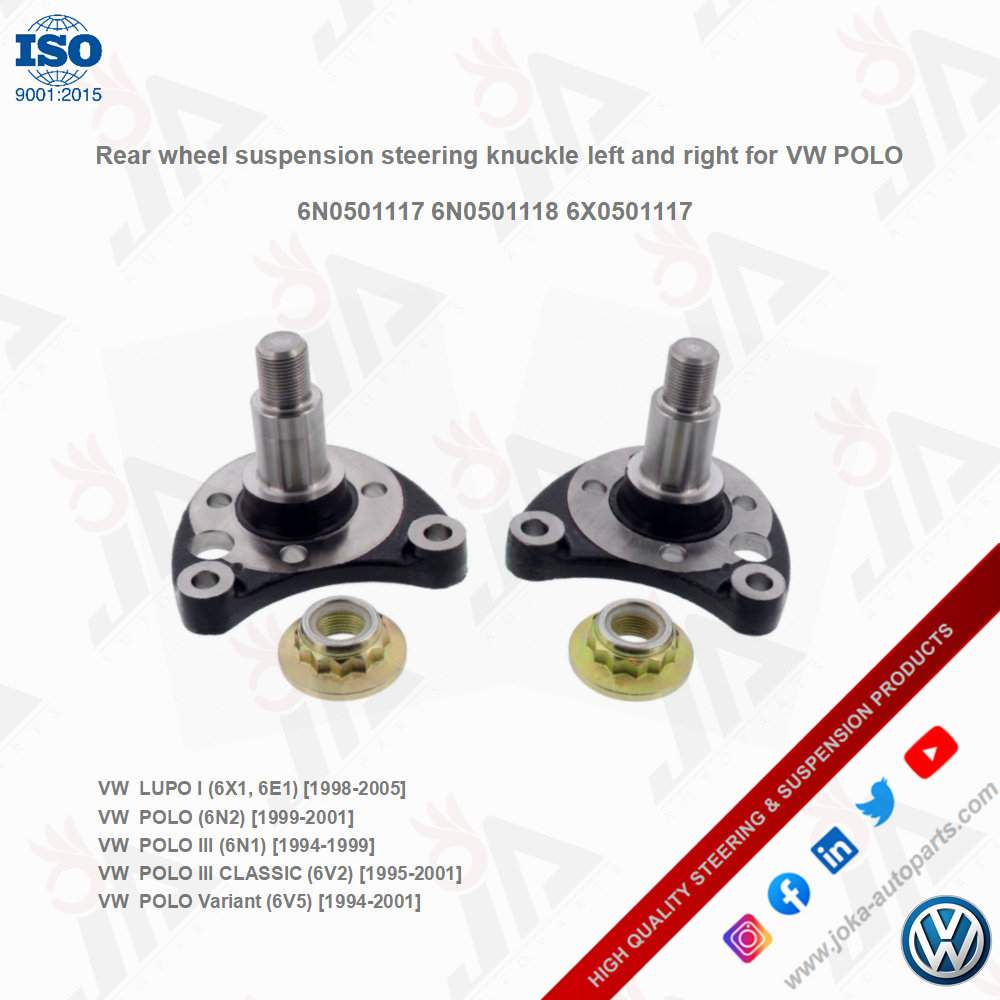 Joka_autoparts's tweet photo. Rear wheel suspension steering knuckle left and right for VW POLO 6N0501117 6N0501118 6X0501117
#autoparts #carlifestyle #automotive #tierodend  #suspension #stabilizerlink #swaybarlink #bushingkits #suspensionjoint #controlarm #offroad #steeringknuckle #classiccars #controlarms https://t.co/wxbYGRH821
