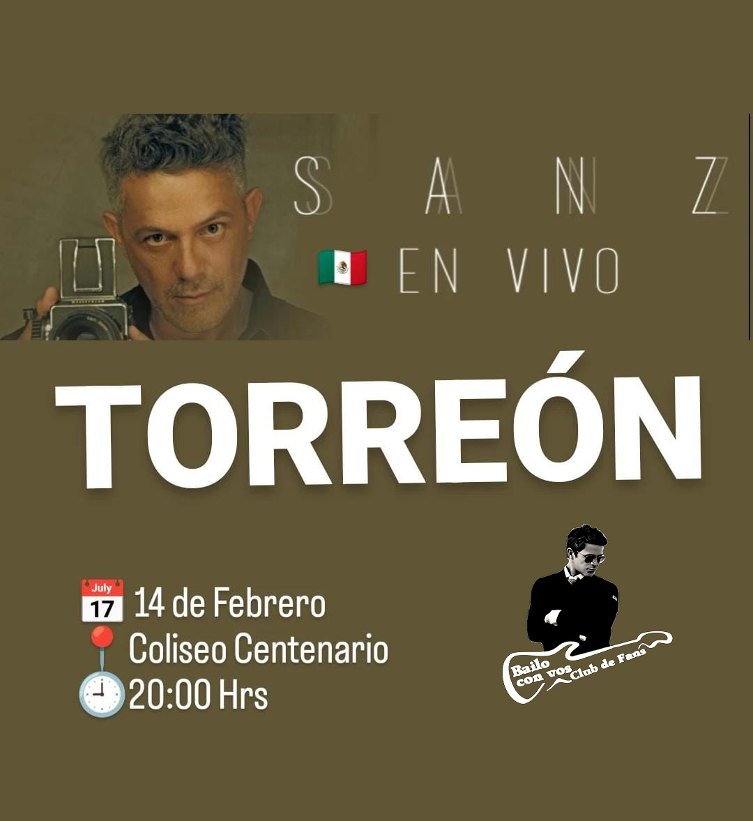 bailoconvosok's tweet photo. ES HOY, ES HOY.....

Llegó el gran día hoy Torreón a quienes vemos allá? @AlejandroSanz 

 #SanzEnVivo #Torreón #SanzEnVivoMx  #ActionFam #BailoConVos #OficialFams #BailoConVosPresente #AlejandroSanz #Sanz #SanzEnVivoTorreon https://t.co/Mgd8TfvLZn