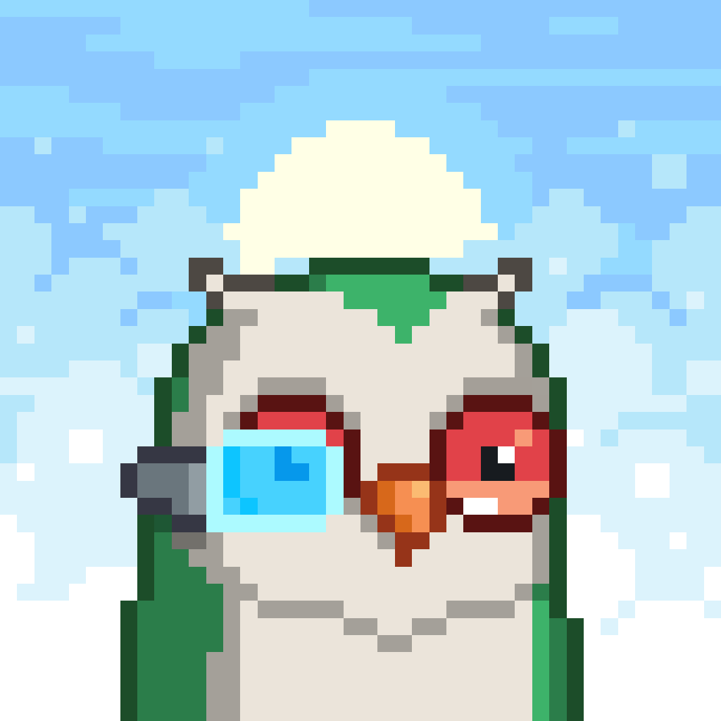 moonbird_8033's tweet photo. Day One Nestor background! @moonbirds. is has on-chain backgrounds. This one for nesting 298 days. https://t.co/TmzxeaJStt