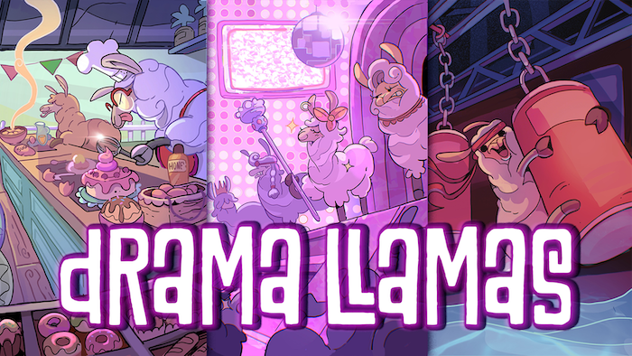 button_kin's tweet photo. Drama Llamas is live on Kickstarter! Huge thank you to those who've supported so far in both the financial and moral sense 💜 https://t.co/Afb9Jf7hW1