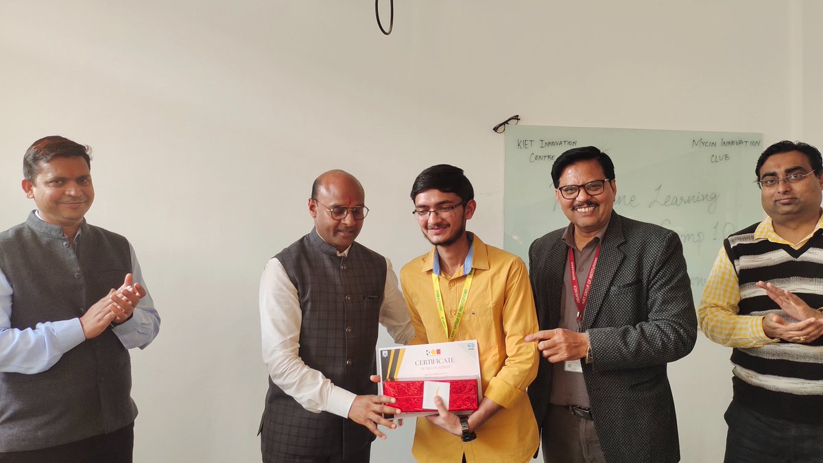 Kiet_edu's tweet image. School of AI/ML &amp;amp; Data Sciences at KIET Innovation Centre successfully organized a #workshop on &quot;#Machine_Learning &amp;amp; #Data_Science 1.0&quot; from 11 Jan-10 Feb. 

#kiet_group_of_institutions #KIETGZB  #KIET #AKTU #AICTE #KIETInnovationCentre #SchoolOfAIMLDataSciences #MachineLearning
