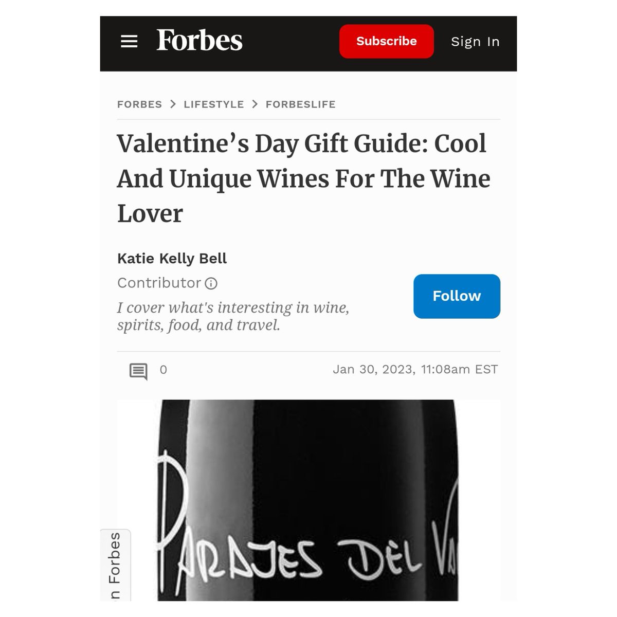 🥰 Planning Valentine’s date night? Galentine’s? Check out this recommendation from Forbes by Katie Kelly Bell for “cool and unique wines for the wine lover.”
<a href="/Forbes/">Forbes</a> ✨ <a href="/parajesdelvalle/">Parajes del Valle Bodegas y Viñedos</a> #Monastrell
forbes.com/sites/katiebel…