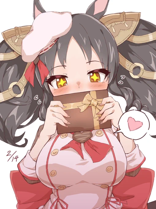 #30日マーベラスチャレンジ#バレンタインイラスト #ウマ娘 19日目 バレンタインマベちん未実装キャラからはまだチョコ貰えないから畜生! 