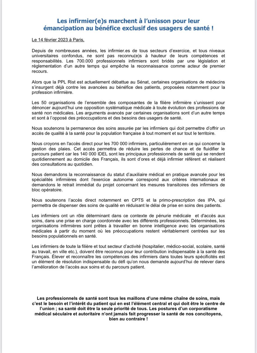 MantisiLiseInfi's tweet photo. #InfirmiersPasTroufions
La profession infirmière unie ! https://t.co/13zKezCoBx