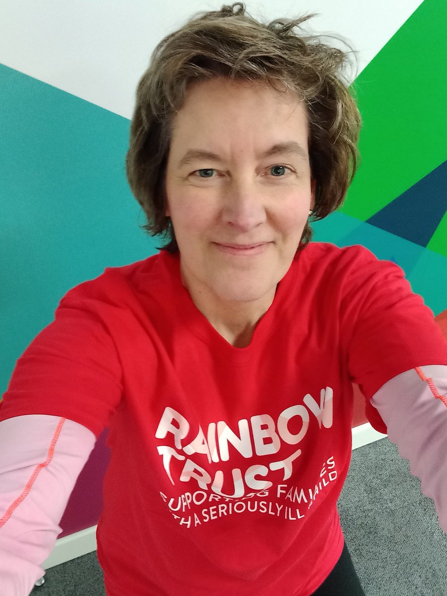 ZillahBingley's tweet photo. Lots of us getting involved in #ILCDay by wearing red and cycling at least 50 miles (in total not each!) at @RainbowTrustCC head office today @iloveclaims Done my stint! https://t.co/pfKPSpACgk
