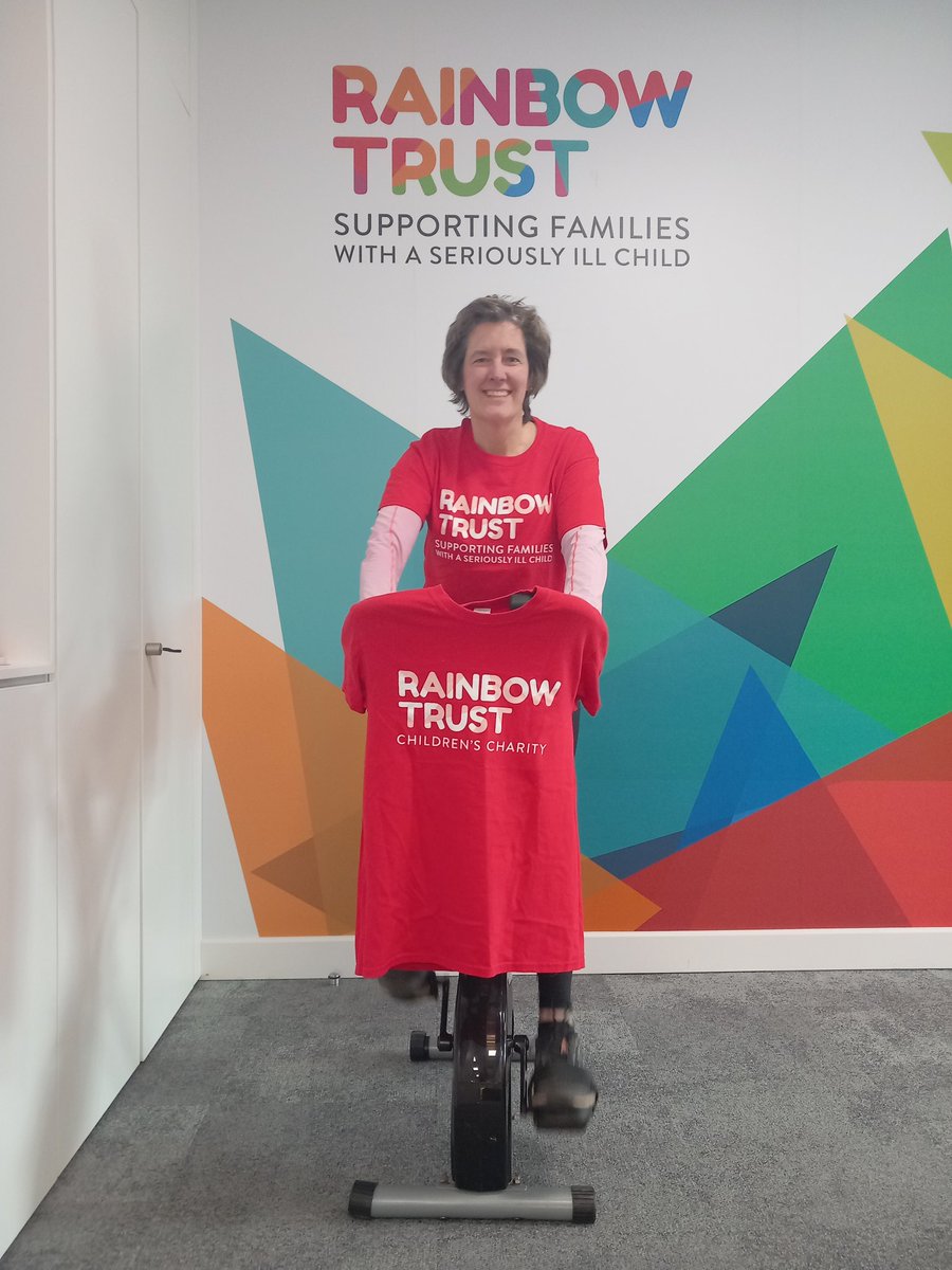 ZillahBingley's tweet photo. Lots of us getting involved in #ILCDay by wearing red and cycling at least 50 miles (in total not each!) at @RainbowTrustCC head office today @iloveclaims Done my stint! https://t.co/pfKPSpACgk