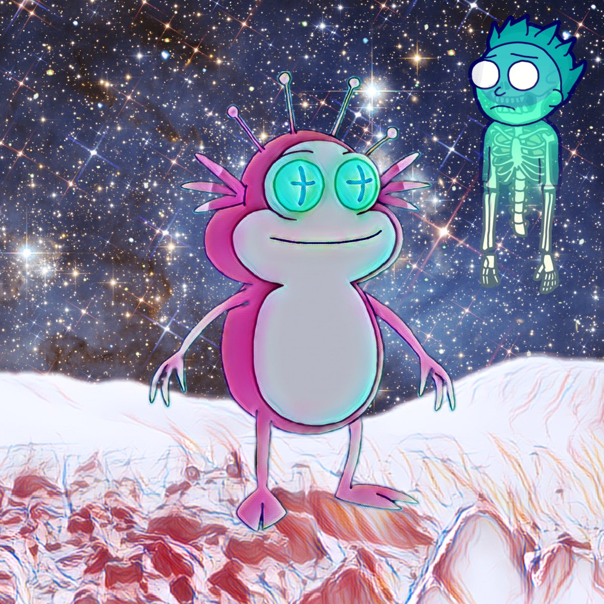 rubric types of Flippy Nips🔥
flippy ghost
this very rare species lives on Altplut. Due to a large burst of radiation, he received great power, there are rumors that he can control matter. #NFTCollection #OpenSeaNFT