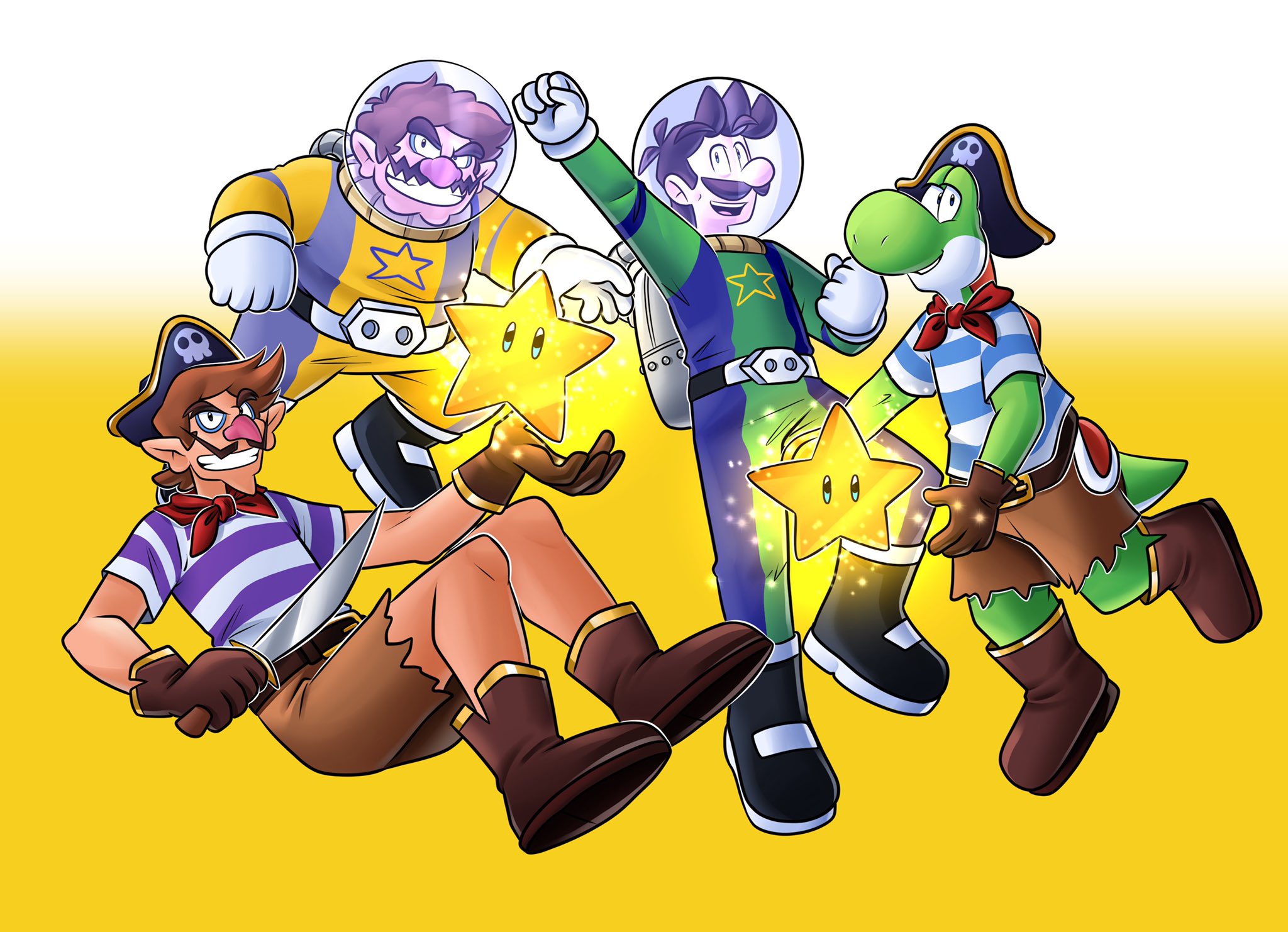 Mario Og Luigi Og Wario Og Waluigi Og Yoshi 
