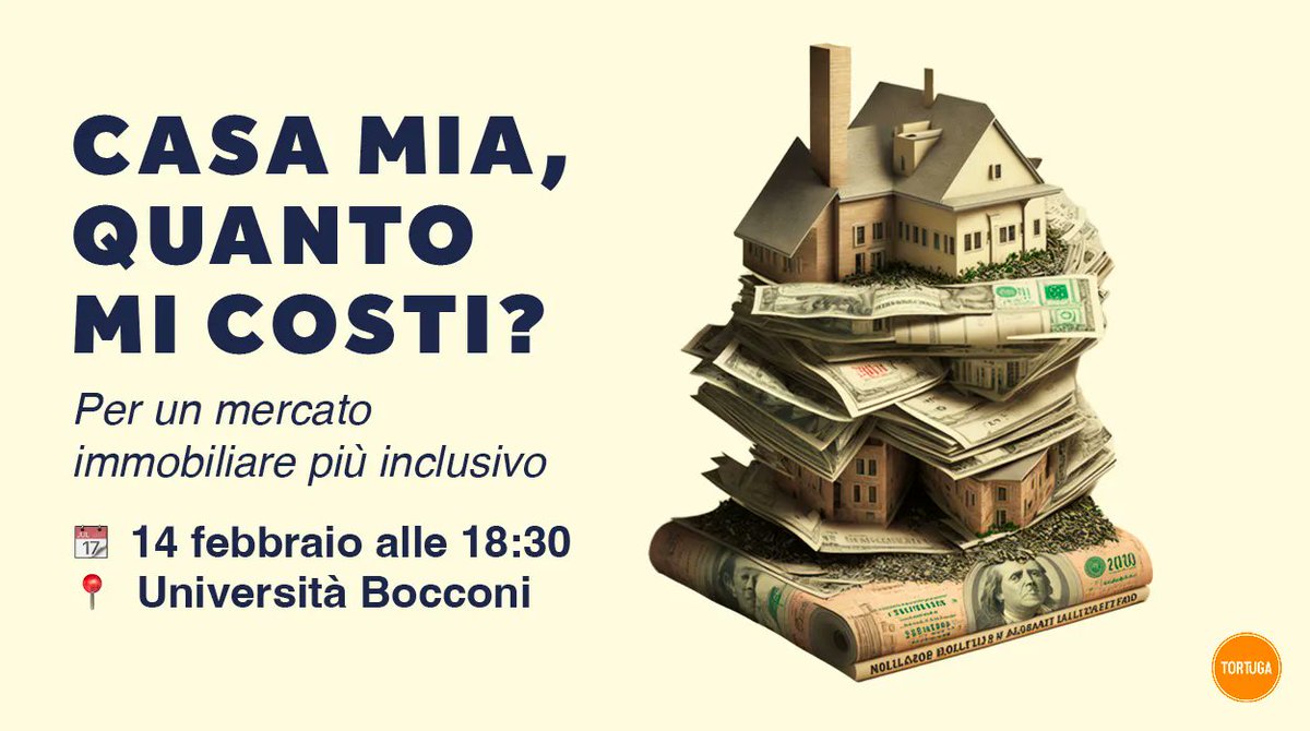 TortugaThink's tweet photo. OGGI ALLE 18.30 🗣️Presso l’Università Bocconi (Aula C, Via Sarfatti 25) per parlare di edilizia residenziale e mercato immobiliare e degli affitti. Insieme a noi: @PierMaran, @paolo_bovio, e la prof.ssa Raffaella Saporito.
Per registrarsi 👇🏻 
https://t.co/12o0JEPXcW https://t.co/NuXfsCpymW