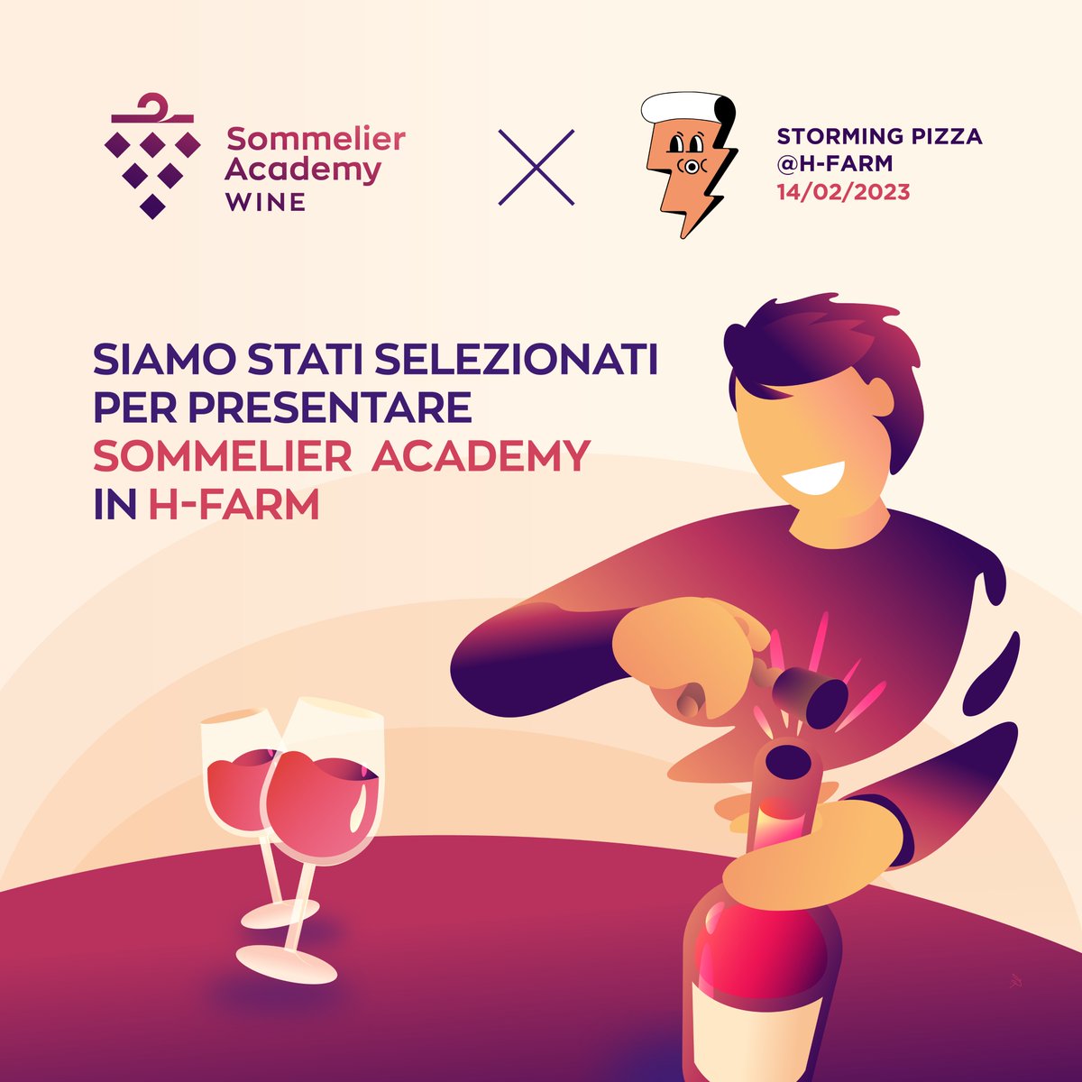 SommelierAcadem's tweet photo. Questa sera saremo sul palco di @hfarmspa  per presentare #SommelierAcademy! ⚡️ 🍕 

La piattaforma di e-learning sul vino in partnership con @FISARNazionale 🍷 

Info e partecipazione evento 👉  https://t.co/JepIBTnzWz

#hfarm #startup #vino #italia #fisar #stormingpizza #veneto https://t.co/JeOP3aRT8v