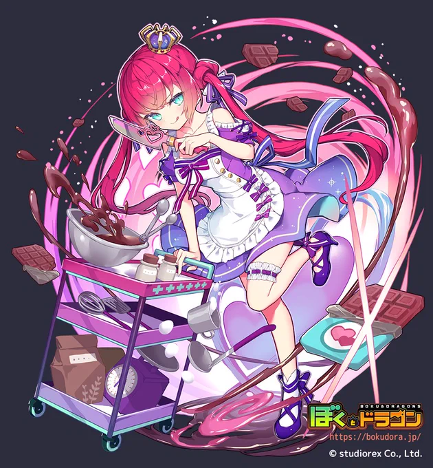 【ぼくとドラゴン】にて、「バレンタインアロケル」を描かせて頂きました!ハッピーバレンタイン#ぼくドラ 