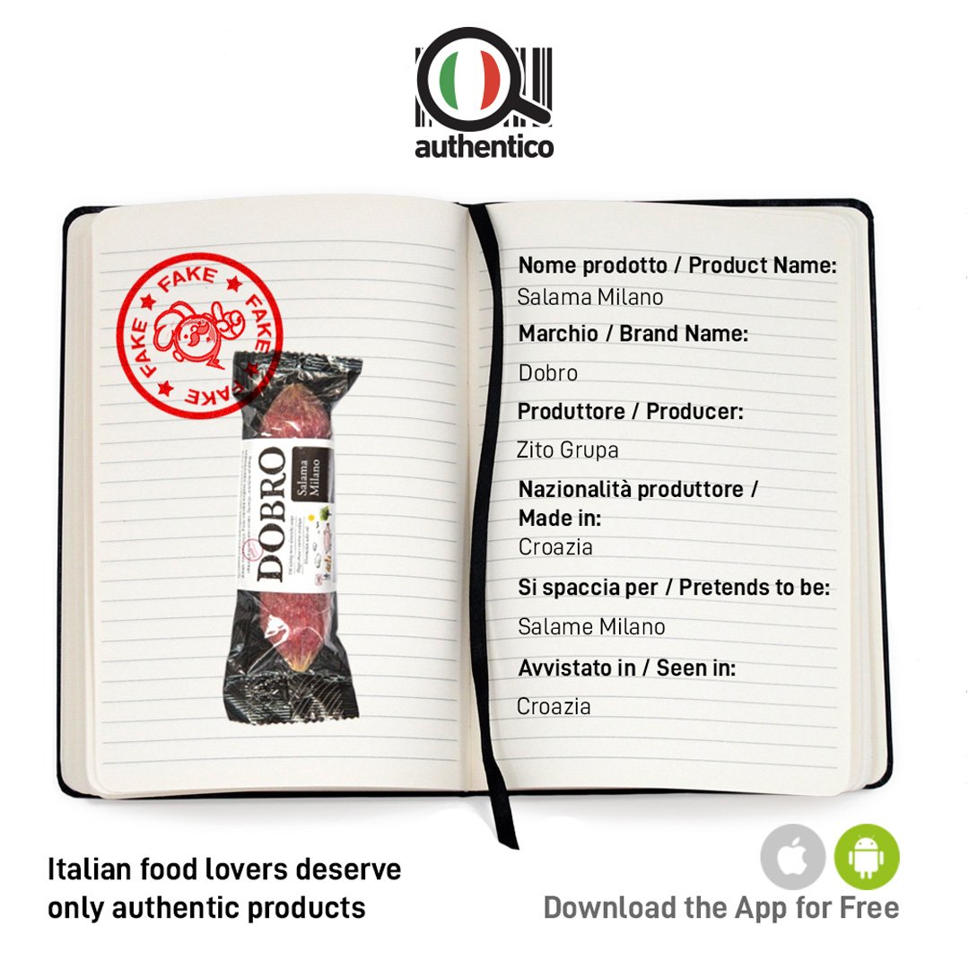 authentico_ita's tweet photo. Non farti fregare dalle imitazioni, scarica l'app gratuita Authentico per conoscere se il cibo che stai per acquistare è autentico italiano.

Don't be fooled by imitations, download the free app to find out if the food you are buying is authentic Italian📲 https://t.co/5hdqlpKbSq https://t.co/fJK9Pc6wGC