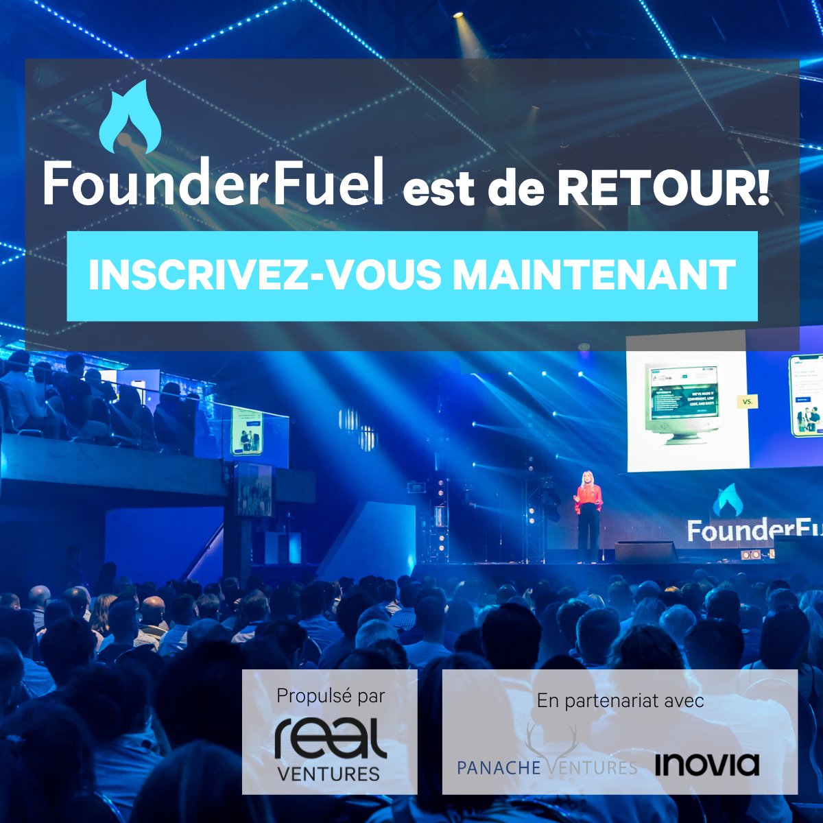 Nous avons le plaisir d'annoncer LE RETOUR DE #FOUNDERFUEL 🎆

<a href="/realventures/">Real Ventures</a>, en collaboration avec <a href="/PanacheVC/">Panache Ventures</a> et <a href="/inovia/">Inovia Capital</a>, lance l'appel aux candidatures pour l’édition 2023 de FounderFuel.

🔽 En savoir plus 🔽
bit.ly/3x5AIX2

#accélérateur #jeunepousse
