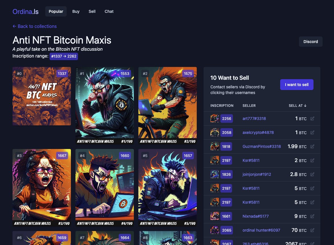 ordina_ls's tweet image. Are maxis in disbelief now that @rodarmor is bringing fun back to Bitcoin? We&apos;re glad he is though, unlike this collection of Anti NFT Maxis, now trading live on the Ordina.ls OTC marketplace ordina.ls/anti-nft-bitco… #fun #Ordinals #BitcoinNFTs