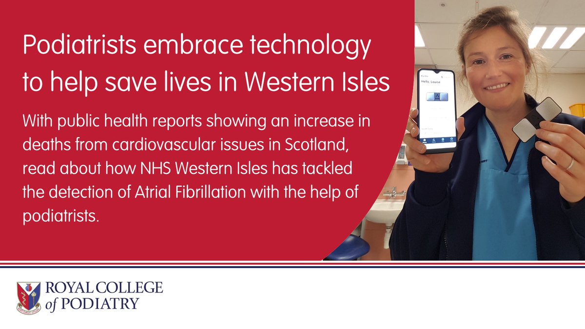RoyColPod's tweet photo. Find out how podiatrists in the Western Isles are helping to look after the hearts of their patients as well as their feet. 
👉https://t.co/8RPD5Ob9Gw https://t.co/GseAOWm1Xw