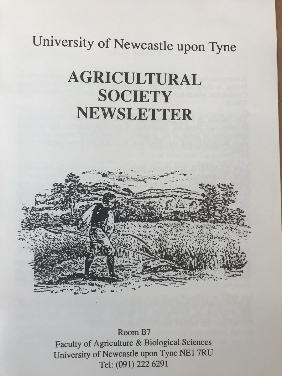 With the FBS team leaving Newcastle University at the end of this month I was handed an old UNAS newsletter from 1994 which made interesting reading