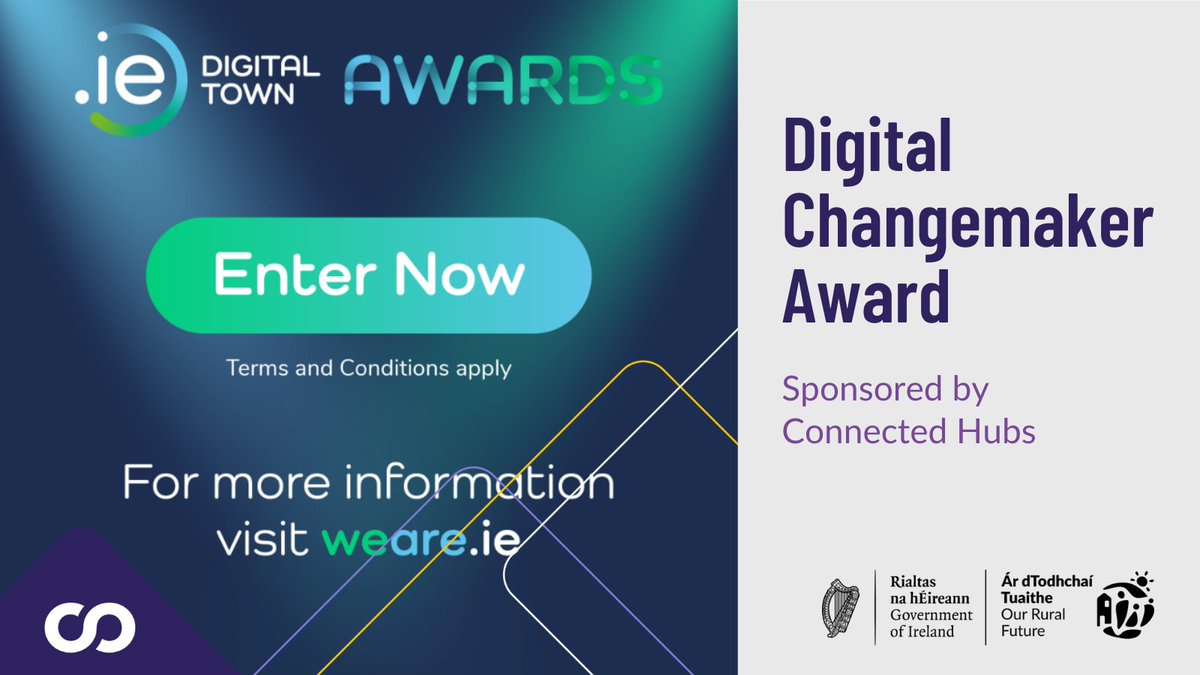 dot_ie's tweet photo. We are delighted to announce https://t.co/nDNNRvoJlo as sponsor of this year’s .IE Digital Town Awards Digital Changemaker Category. This category is for a group that makes a difference and is motivated to act when they see a problem to solve. ENTER NOW https://t.co/5zWMK6Wzdc https://t.co/6sf5UkGtbs