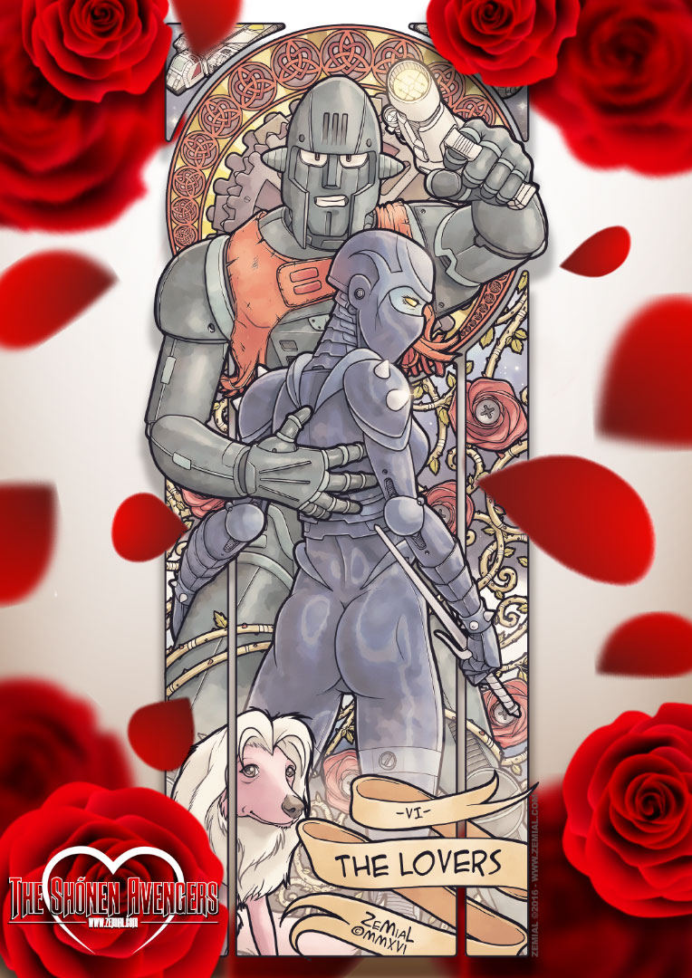 ZeMiaLWorld's tweet photo. Bonne #saintvalentin à tous les amoureux ! ❤
#Cragg #armanoïd #Lady #Cobra #Flam #captainfuture
THE SHÕNEN AVENGERS - VI THE LOVERS
https://t.co/6eu7RmYJWY
Cette illustration est issue du projet de jeu de tarot THE SHONEN AVENGERS : https://t.co/jXQsZaVqWv https://t.co/Vw1Yg2CL0p