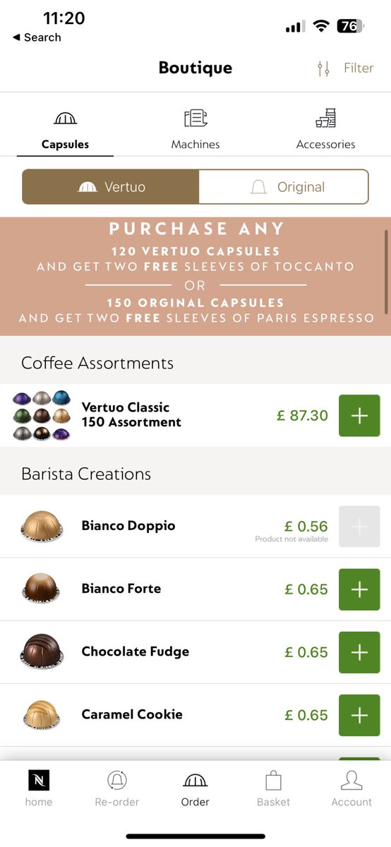 markcgrimes's tweet photo. ⁦@NespressoUK⁩ Can you please confirm whether this offer is still available as when I placed an order yesterday I was told it had expired last week and I wouldn’t qualify? Thanks https://t.co/IflTfRjCNQ