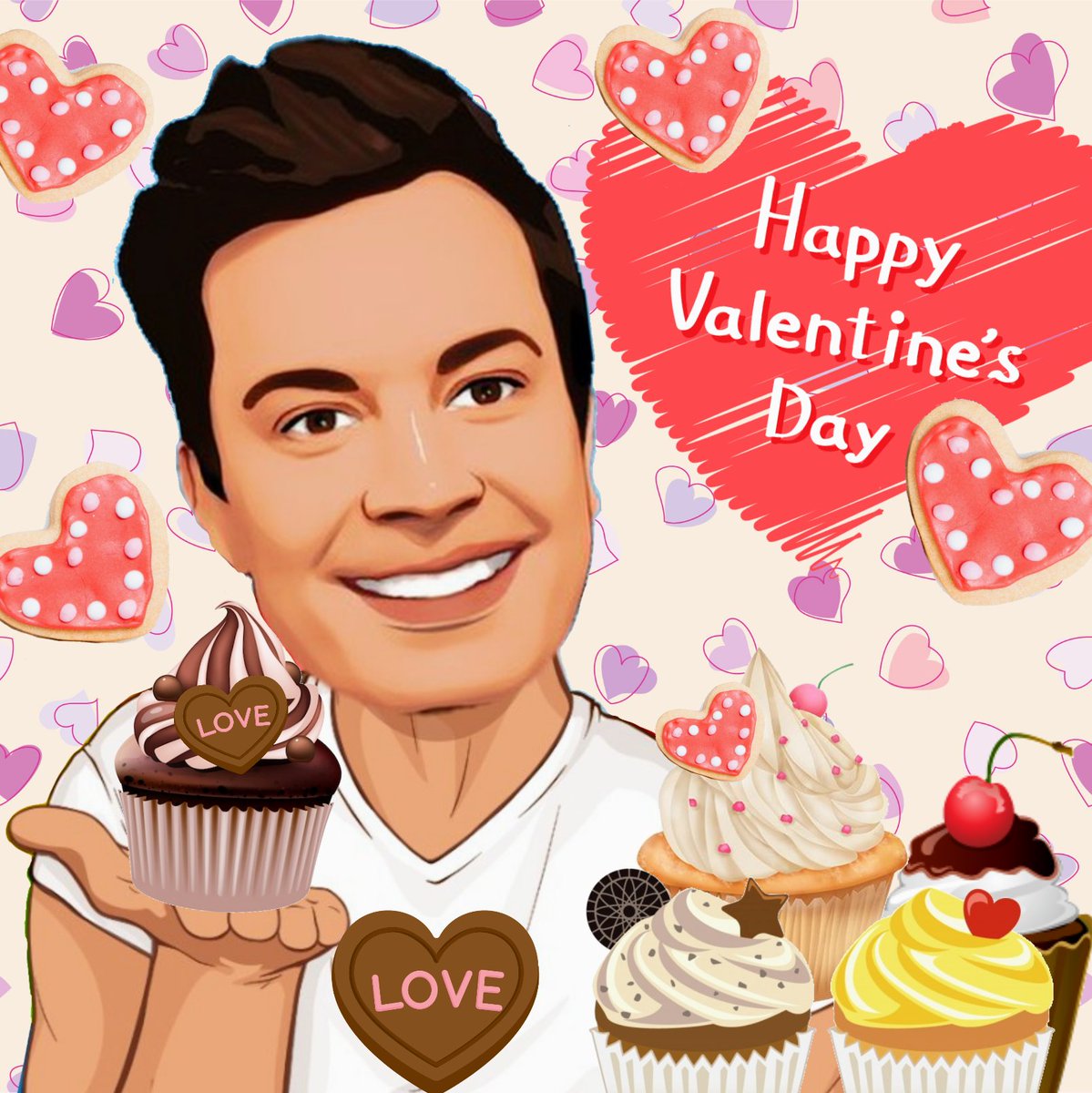 ｡*☆∴｡Happy Valentine's Day to <a href="/jimmyfallon/">Jimmy Fallon</a> and everyone! Have a sweet day!🥰🧁♥️｡∴☆*｡