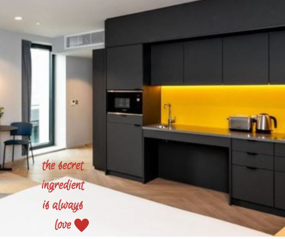The secret ingredient in any kitchen is always love.  That's what O'Donnell Furniture has created in the StayCity Apartments in Townsend Street, Dublin.  Not only a room to hold memories but also a kitchen made with love &amp; passion! Happy Valentines! #love #passionproject #kitchen
