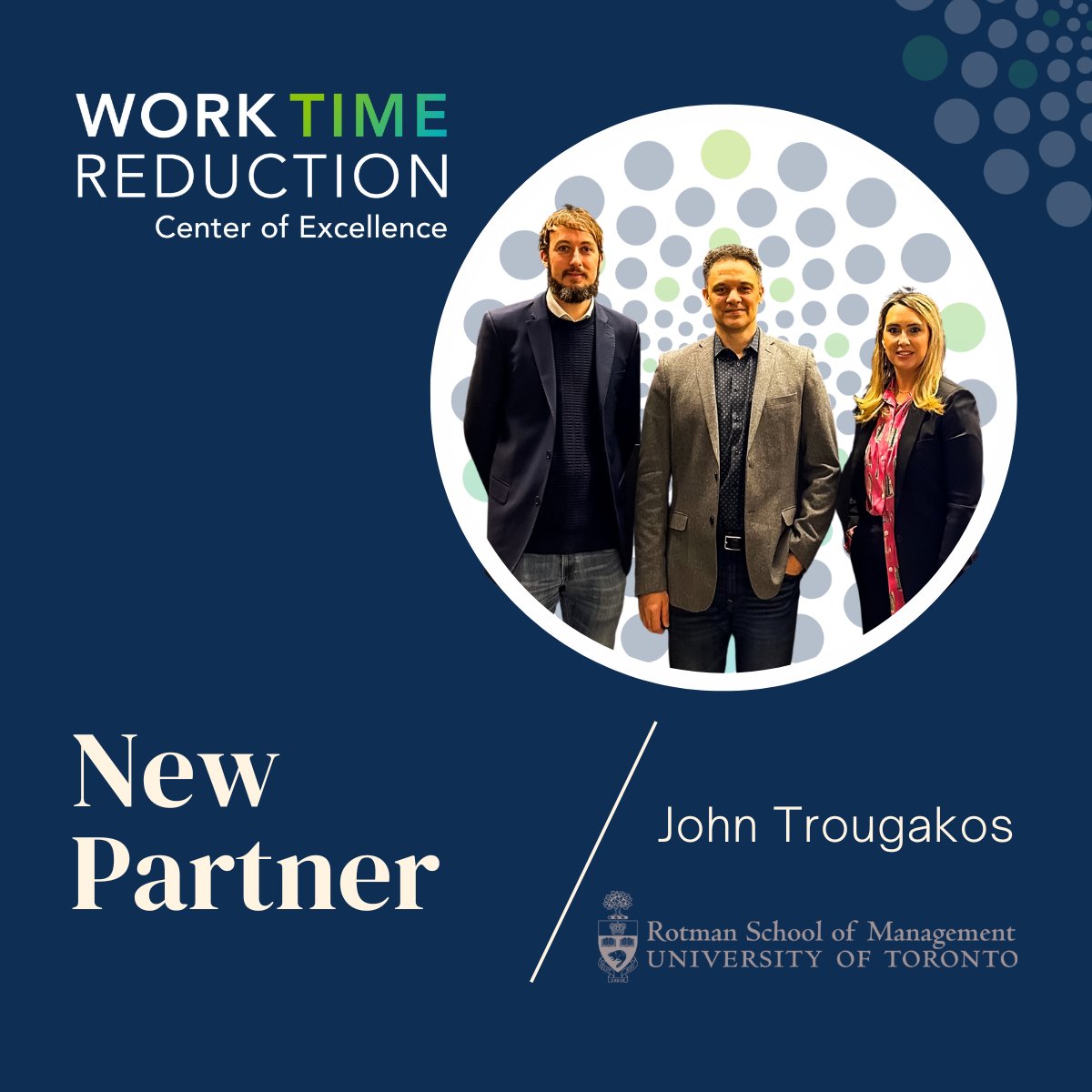 WTRCoE's tweet photo. We are delighted to announce our latest partnership with leading organizational expert and @UofT @rotmanschool professor John Trougakos.
Read the full announcement here: https://t.co/BvUKvIeUW7
#ItAboutTime #4DayWeek #WorkTimeReduction https://t.co/MTjRn2q556