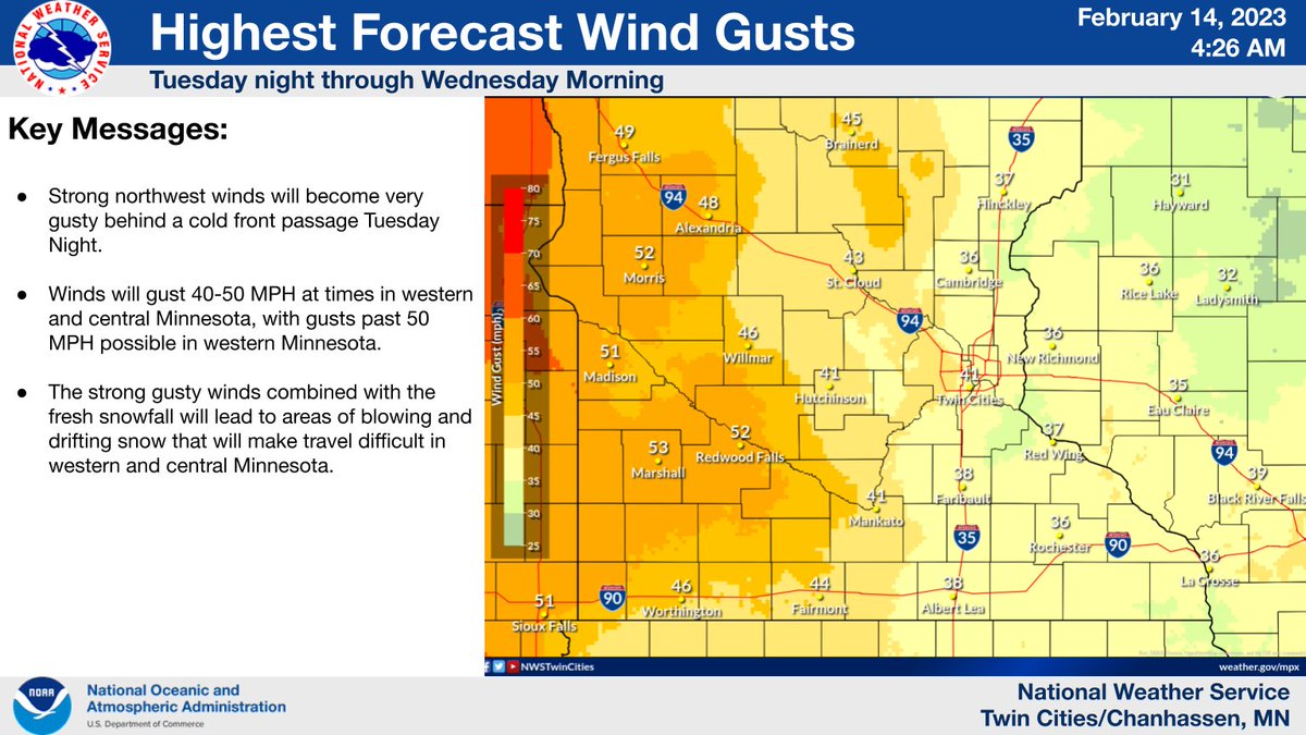 KSTP Traffic on Twitter "RT NWSTwinCities A Blizzard Warning is in