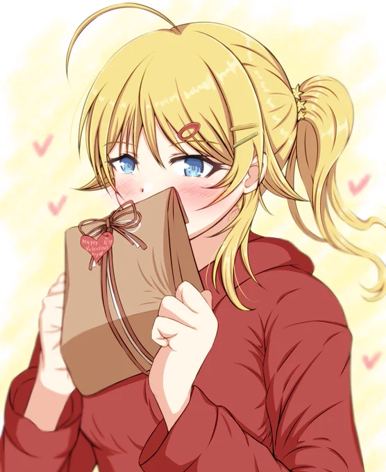 過去のバレンタインっぽいイラストたち(こいつ口元隠すの好きだな) 