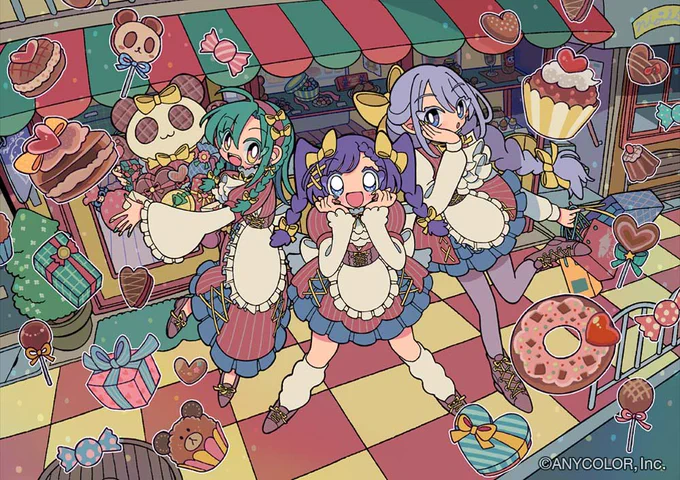 にじさんじアイドルユニット、こじらせハラスメントさんの楽曲『秘密のショコラ』のイラストを担当させていただきました! 