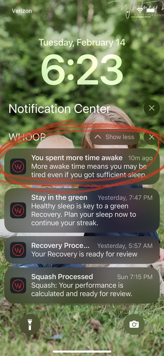 LaurScal's tweet photo. Where’s the “parenting sick child” journal option, @WHOOP? Asking for a friend. #whoop https://t.co/gNKldvSbO2