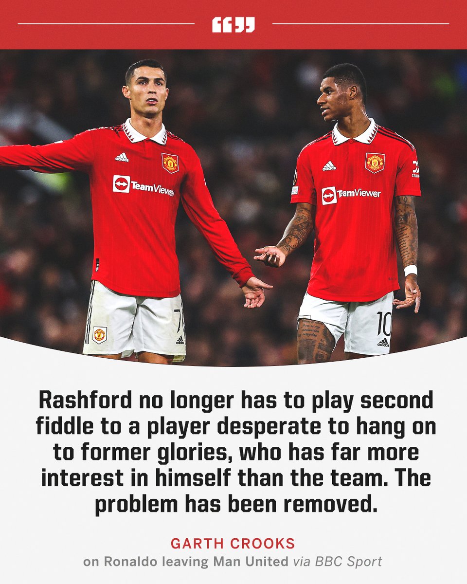 ESPNUK's tweet photo. Would Rashford be playing this well with Ronaldo in the side? 🤔 https://t.co/qYJCDZeL83