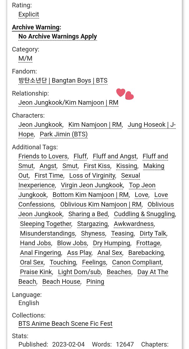 jiminhozeok's tweet photo. Gɪᴠᴇ Yᴏᴜ Eᴠᴇʀʏ Iɴᴄʜ ᴏғ Mʏ Lᴏᴠᴇ

pairing: namjoon/jungkook, namkook
word count: 12.6K
rating: explicit/nc-17

written for @absficfest 🏖️

AO3: https://t.co/eFpl4pml5U https://t.co/WI0kE5Zygd