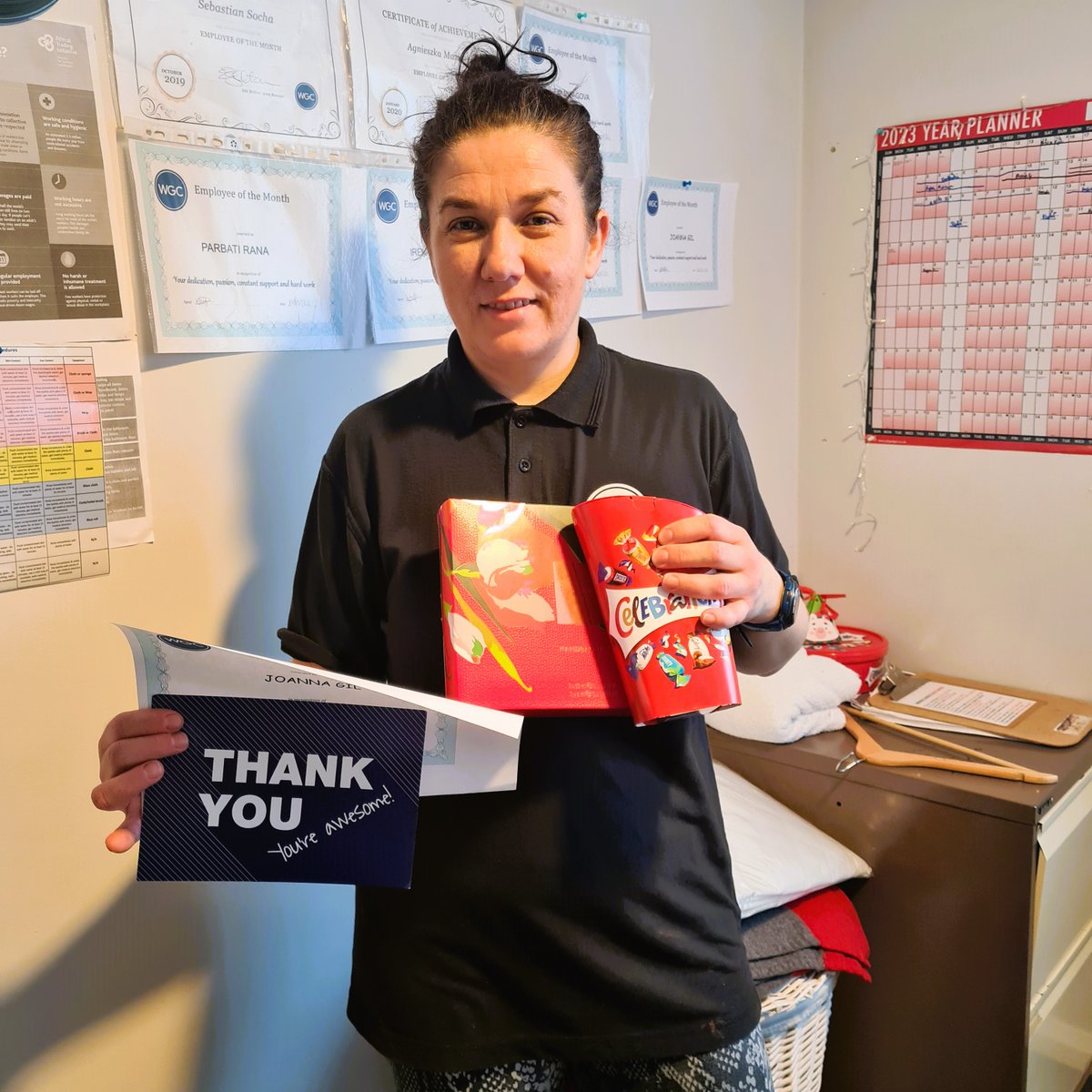 wgc_ltd's tweet photo. Congratulations to Joanna Gil from HIEX SWINDON on being awarded Employee of the month. I love that you always come to work with a bright smile and a fantastic attitude. Really appreciate your hard work. Well done! https://t.co/HlYcU1xrun