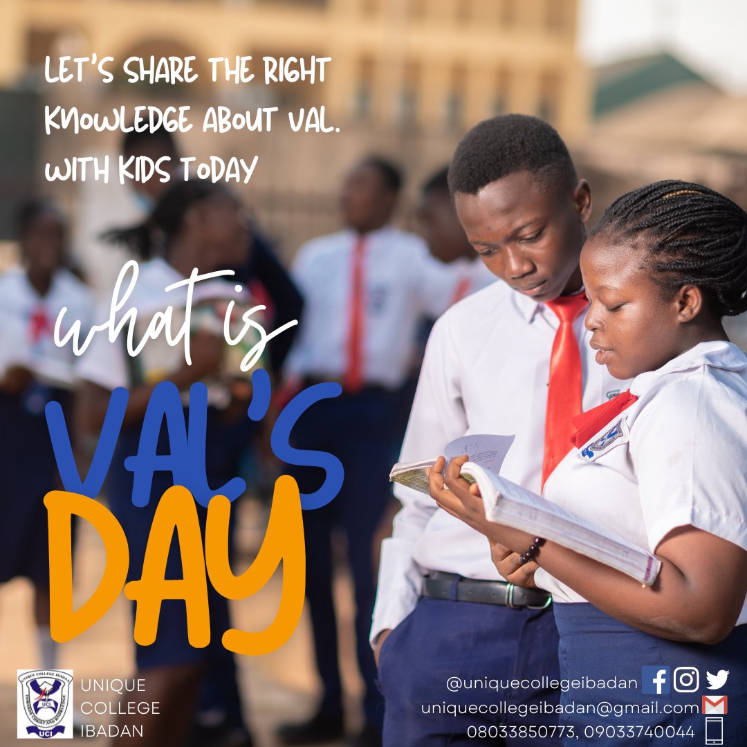 Kids need to know what Valentine's Day truly mean. 

Let's educate them properly so that they won't be misinformed.

Happy Valentine's Day!

#uniquecollege #uniquecollegeibadan #WeAreUnique #Happyresumption  #education #educationmatters #happyvalentinesday