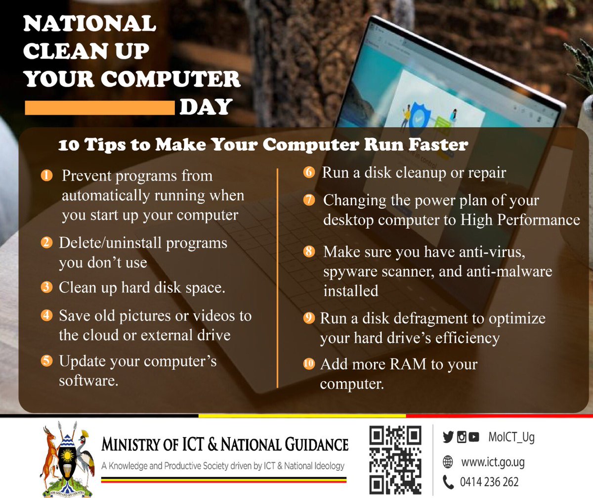 NanyonzaS's tweet image. Don&apos;t forget to clean your computer.
Give it a good cleaning at least every six months.

#MoICTNG @MoICT_Ug #CleanOutYourComputerDay