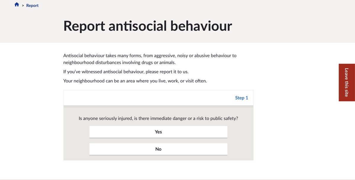 MancUrban's tweet photo. This is what happens on #OperationConsiderate , if you want to report a parking offence, for example, parking on zig zags.
The form lists a number of options, if you pick ‘parking’ it sends you on a wild goose chase of nonsense and calls it anti social behaviour https://t.co/fUnNdUD4XW