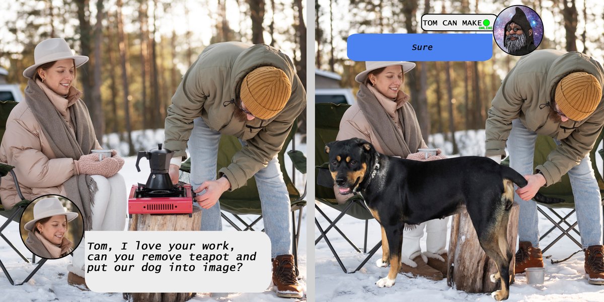 Tomcanmake's tweet photo. I put Dog into image as requested ππ
#trolls #funnyimage #meme #trolls #funnyimage #funnymemes #ke #twitterposts #memesdaily #snapchat #zler #dankmemes #NFT #linkedin #art #f #whatsapp #insta #rap #lol #likes #twitterthreads #video #o #Funny #tomcanmake #funnyphotoshop https://t.co/CtIc5hlGq7