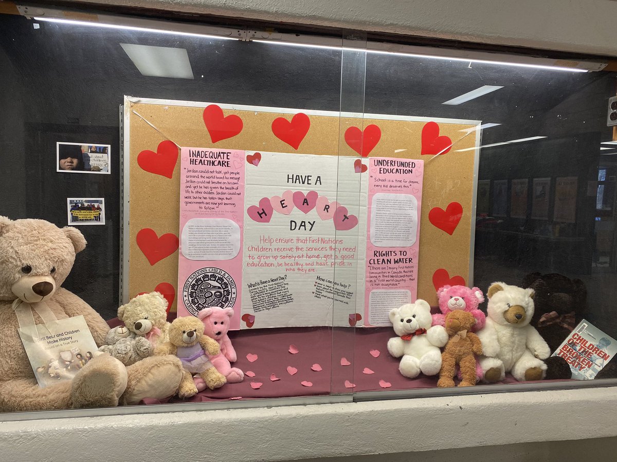 namwayut's tweet photo. Today is #HaveAHeartDay for First Nations children. Look for information shared throughout the school. And be sure to wear a heart to show you care. #bearsthatcare @OAnnouncements @cblackst @ugdsb https://t.co/V7hGz16nRg