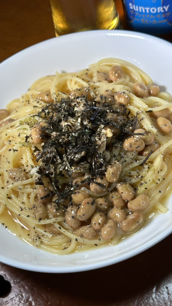 kj_yama_san's tweet photo. Dinner #Clams #Natto #Pasta #Konbucha is disgusting
夜ごはん #アサリ #納豆 #パスタ #こんぶ茶がキモ https://t.co/UTiwAEFTBU