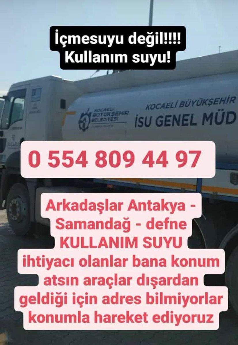 KULLANIM SUYU TEDARİĞİ

Antakya, Samandağ ve Defne'de kullanım suyu ihtiyacı olanlar iletişime geçsin, konum göndersin

0554 809 44 97