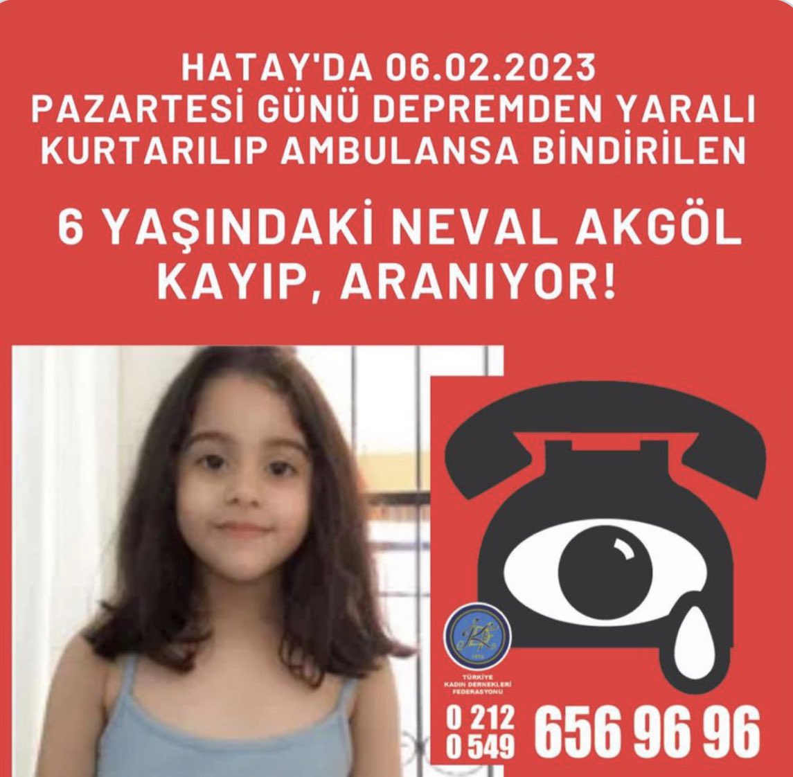 Arkadaşlar Hatay'da bir CANIMIZ kayıp. Rica etsem yayabilir miyiz? Her CAN bizim. Haber alınamıyor. Aile yıkılmış durumda.
Bu kayıplar için acil çözüm bulunmalı. Malatya'da da kaybı olan çok fazla CAN yakını geliyor.