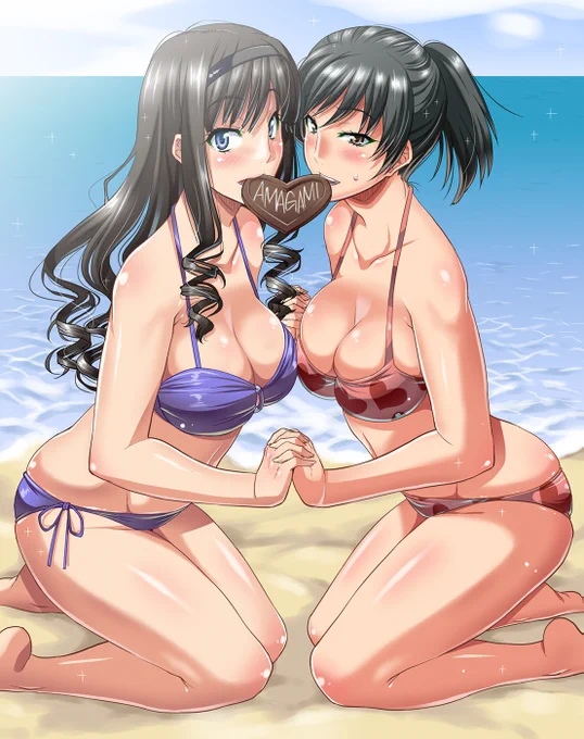 このラブリーとひびきちゃんは昔々バレンタインに描いた気がする 