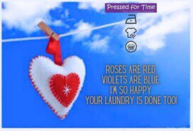 PressedForTimeF's tweet photo. Happy Valentine's Day!

What nicer surprise than to take the stress out of having the laundry all done!

Book now! 

#pressedfortimefife
#laundry
#drycleaning
#ironing
#deliveryservice
#happyvalentinesday https://t.co/UlagctheJv