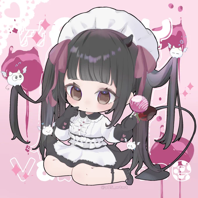 いっしょにたべよ?'-かわいくてごめんなバレンタインちゃん(⃔ *ᐛ* )⃕ψいつもありがとうございますᐢᴗ͈ ᴗ͈ᐢꕀ-`⋆そして今日から依頼受付再開します!DM頂いてた方遅くなってごめんなさいよろしくお願いします!!!#ミニキャラ#アイコン#バレンタイン#バレンタイン2023 