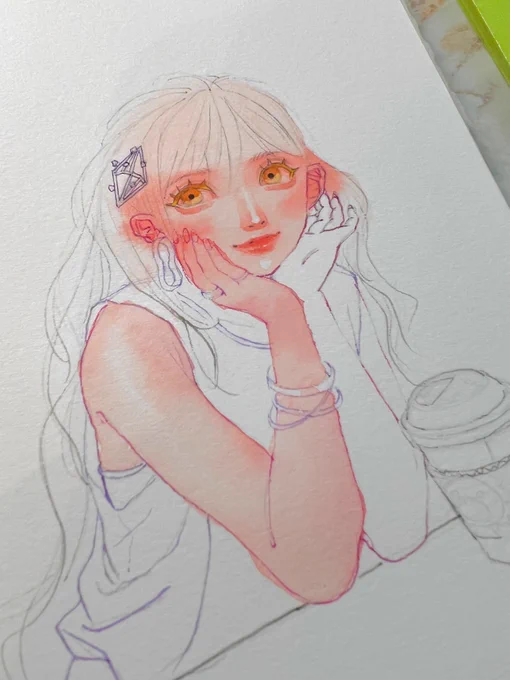 アナログで描いています人体と色彩の美しさを模索しています絵柄を気に入って下さる方が居たら嬉しいです(*ᴗˬᴗ)⁾⁾#イラスト  #illustration  #ValentinesDay #ValentinesDay2023 